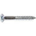 Midwest Fastener Wood Screw, #6, 1 in, Steel Flat Head Phillips Drive 2537